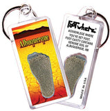 Albuquerque FootWhere® Souvenir Keychain. Made in USA-FootWhere® Souvenirs