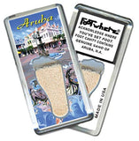 Aruba FootWhere® Souvenir Fridge Magnets. 6 Piece Set. Made in USA-FootWhere® Souvenirs