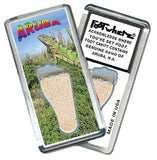 Aruba FootWhere® Souvenir Fridge Magnets. 6 Piece Set. Made in USA-FootWhere® Souvenirs