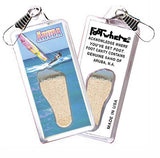 Aruba, N.A. FootWhere® Souvenir Zipper-Pull. Made in USA-FootWhere® Souvenirs
