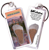 Asheville, NC FootWhere® Souvenir Keychains. 6 Piece Set. Made in USA-FootWhere® Souvenirs