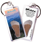 Asheville, NC FootWhere® Souvenir Key Chain. Made in USA-FootWhere® Souvenirs