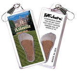 Asheville, NC FootWhere® Souvenir Zipper-Pulls. 6 Piece Set. Made in USA-FootWhere® Souvenirs