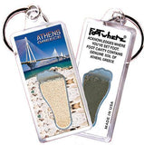Athens, Greece FootWhere® Souvenir Keychains. 6 Piece Set. Made in USA-FootWhere® Souvenirs