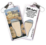 Athens, Greece FootWhere® Souvenir Zipper-Pulls. 6 Piece Set. Made in USA-FootWhere® Souvenirs