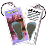 Austin FootWhere® Souvenir Keychain. Made in USA-FootWhere® Souvenirs