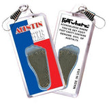 Austin FootWhere® Souvenir Zipper-Pulls. 6 Piece Set. Made in USA-FootWhere® Souvenirs