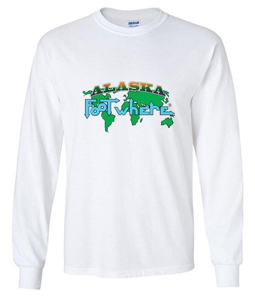 Alaska Long Sleeve FootWhere® Souvenir T-Shirt - FootWhere® Souvenir Shop