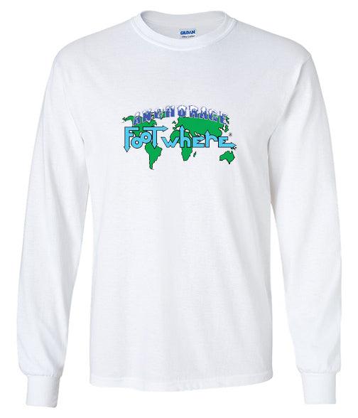 Anchorage Long Sleeve FootWhere® Souvenir T-Shirt - FootWhere® Souvenir Shop