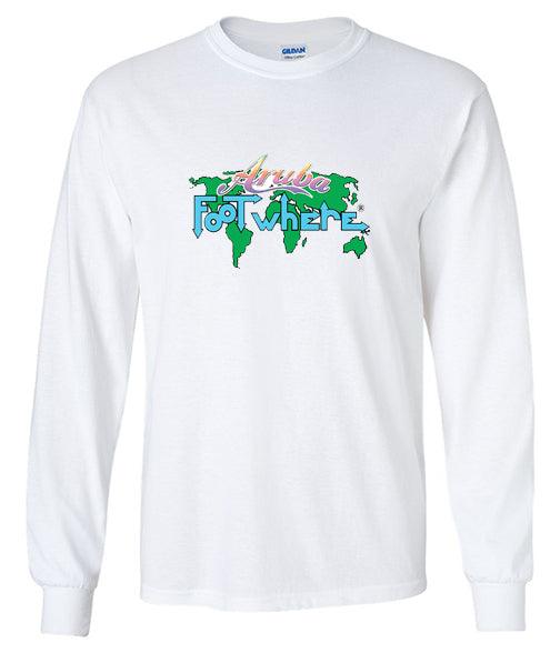 Aruba Long Sleeve FootWhere® Souvenir T-Shirt