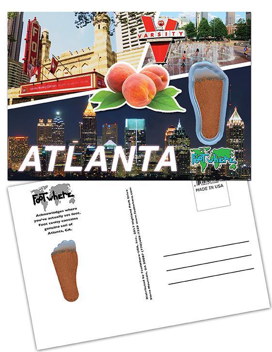 Atlanta FootWhere® Souvenir Postcard-FootWhere® Souvenirs