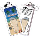 Barbados FootWhere® Souvenir Zipper-Pulls. 6 Piece Set. Made in USA-FootWhere® Souvenirs