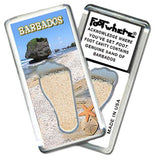 Barbados FootWhere® Souvenir Fridge Magnets. 6 Piece Set. Made in USA-FootWhere® Souvenirs