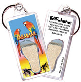 Bahamas FootWhere® Souvenir Keychains. 6 Piece Set. Made in USA-FootWhere® Souvenirs