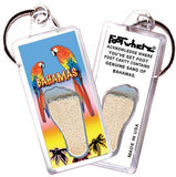 Bahamas FootWhere® Souvenir Keychain. Made in USA-FootWhere® Souvenirs
