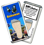 Bahamas FootWhere® Souvenir Fridge Magnets. 6 Piece Set. Made in USA-FootWhere® Souvenirs