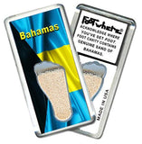 Bahamas FootWhere® Souvenir Fridge Magnet. Made in USA-FootWhere® Souvenirs
