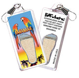 Bahamas FootWhere® Souvenir Zipper-Pulls. 6 Piece Set. Made in USA-FootWhere® Souvenirs