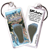 Birmingham, AL FootWhere® Souvenir Key Chain. Made in USA-FootWhere® Souvenirs