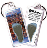 Birmingham, AL FootWhere® Souvenir Key Chain. Made in USA-FootWhere® Souvenirs