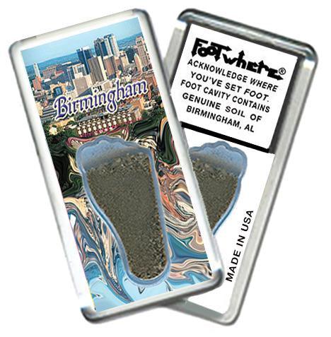 Birmingham FootWhere® Souvenir Fridge Magnet. Made in USA-FootWhere® Souvenirs