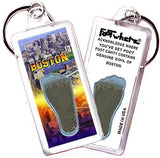 Boston FootWhere® Souvenir Key Chain. Made in USA-FootWhere® Souvenirs