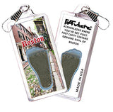 Boston FootWhere® Souvenir Zipper-Pulls. 6 Piece Set. Made in USA-FootWhere® Souvenirs
