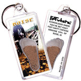 Boise FootWhere® Souvenir Keychains. 6 Piece Set. Made in USA-FootWhere® Souvenirs