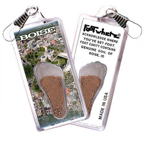 Boise FootWhere® Souvenir Zipper-Pull. Made in USA-FootWhere® Souvenirs
