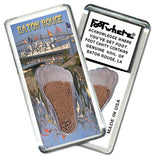 Baton Rouge FootWhere® Souvenir Fridge Magnets. 6 Piece Set. Made in USA-FootWhere® Souvenirs