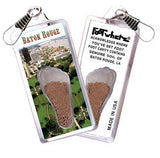 Baton Rouge FootWhere® Souvenir Zipper-Pull. Made in USA-FootWhere® Souvenirs