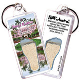 Boca Raton FootWhere® Souvenir Keychains. 6 Piece Set. Made in USA-FootWhere® Souvenirs