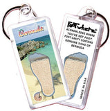 Bermuda FootWhere® Souvenir Keychain. Made in USA-FootWhere® Souvenirs