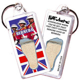 Bermuda FootWhere® Souvenir Keychains. 6 Piece Set. Made in USA-FootWhere® Souvenirs