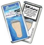 Bermuda FootWhere® Souvenir Fridge Magnets. 6 Piece Set. Made in USA-FootWhere® Souvenirs