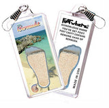Bermuda FootWhere® Souvenir Zipper-Pull. Made in USA-FootWhere® Souvenirs
