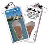 Branson FootWhere® Souvenir Zipper-Pulls. 6 Piece Set. Made in USA-FootWhere® Souvenirs