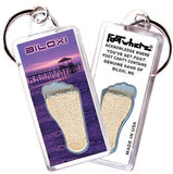 Biloxi FootWhere® Souvenir Keychains. 6 Piece Set. Made in USA-FootWhere® Souvenirs