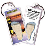 Biloxi FootWhere® Souvenir Keychains. 6 Piece Set. Made in USA-FootWhere® Souvenirs
