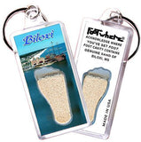 Biloxi, MS FootWhere® Souvenir Keychain. Made in USA-FootWhere® Souvenirs