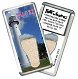Biloxi, MS FootWhere® Souvenir Fridge Magnet. Made in USA-FootWhere® Souvenirs