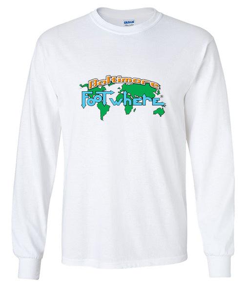 Baltimore Long Sleeve FootWhere® Souvenir T-Shirt - FootWhere® Souvenir Shop