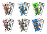 Boston FootWhere® Souvenir Fridge Magnets. 6 Piece Set. Made in USA-FootWhere® Souvenirs