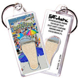 Cocoa Beach FootWhere® Souvenir Keychains. 6 Piece Set. Made in USA-FootWhere® Souvenirs