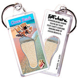 Cocoa Beach FootWhere® Souvenir Keychains. 6 Piece Set. Made in USA-FootWhere® Souvenirs