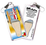Cocoa Beach, FL FootWhere® Souvenir Zipper-Pull. Made in USA-FootWhere® Souvenirs