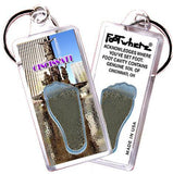 Cincinnati FootWhere® Souvenir Keychain. Made in USA-FootWhere® Souvenirs