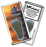 Cincinnati FootWhere® Souvenir Fridge Magnets. 6 Piece Set. Made in USA-FootWhere® Souvenirs