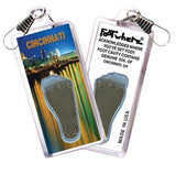 Cincinnati FootWhere® Souvenir Zipper-Pull. Made in USA-FootWhere® Souvenirs