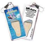 Cocoa Beach, FL FootWhere® Souvenir Zipper-Pull. Made in USA-FootWhere® Souvenirs
